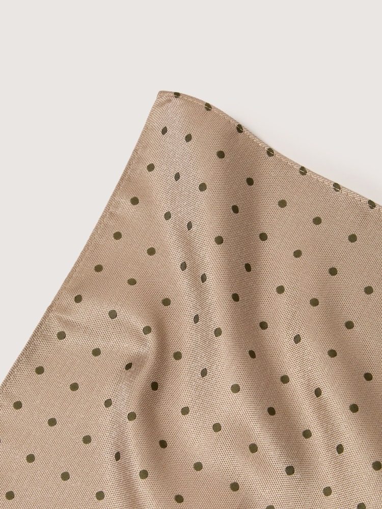 Antique Rogue Natural Polka Dot Handkerchief - Image 4 of 4