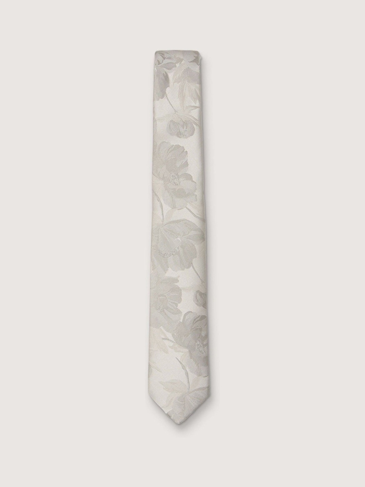 Antique Rogue Silver Summer Floral Tie - Image 1 of 4