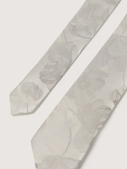 Antique Rogue Silver Summer Floral Tie - Image 4 of 4