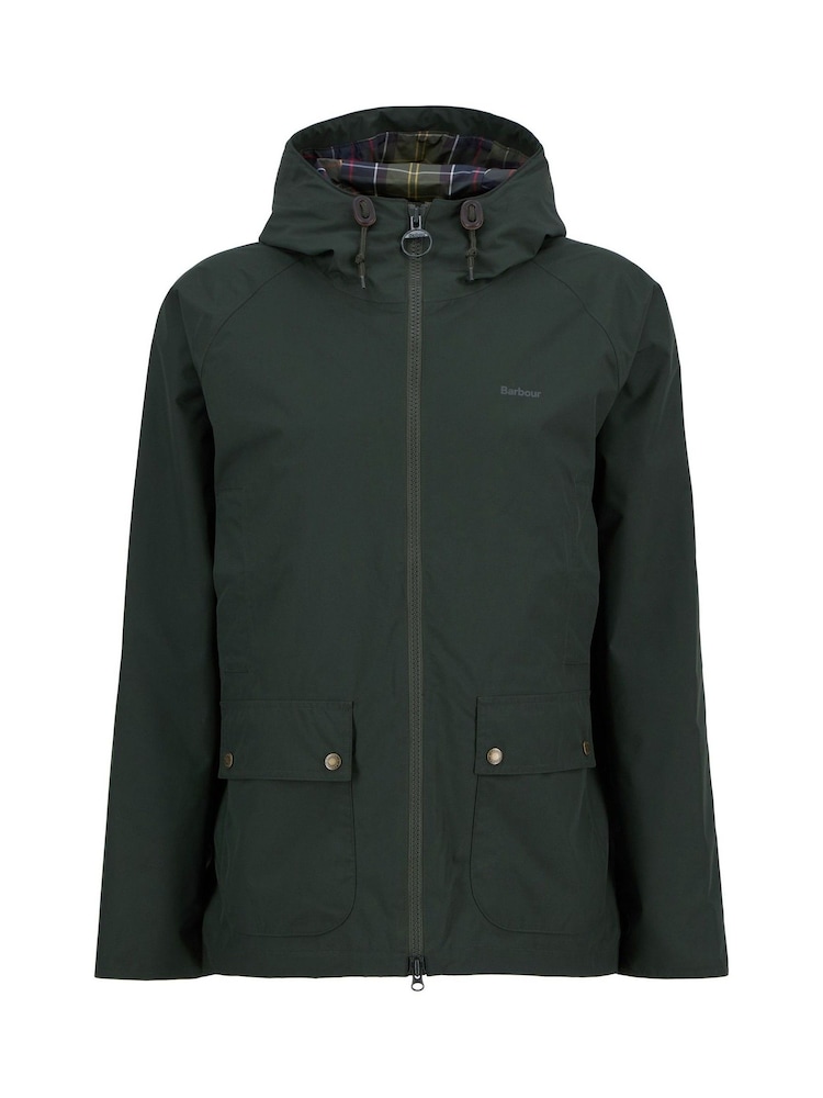 Barbour® Green Domus Waterproof Hooded Jacket - Image 6 of 6