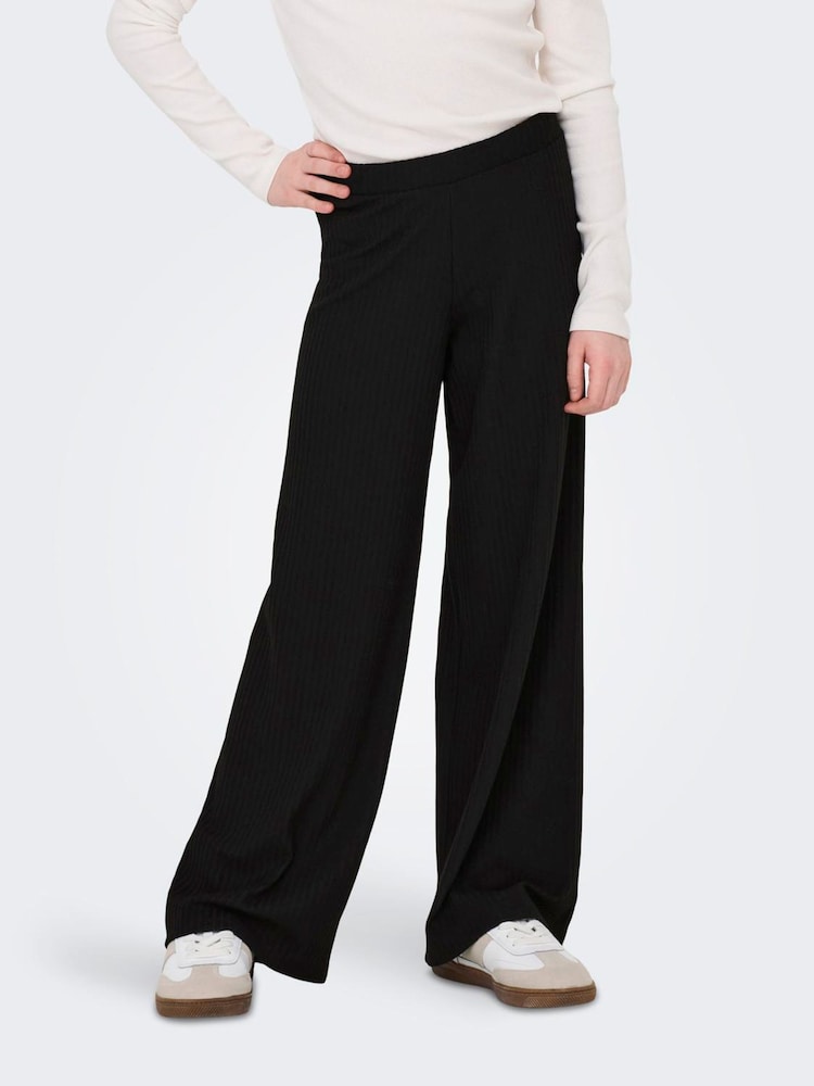 ONLY KIDS Wide Leg Black Trousers - Image 1 of 6
