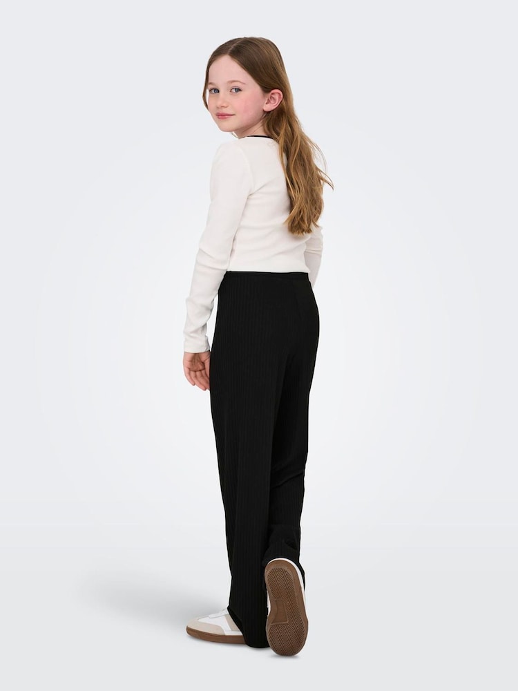 ONLY KIDS Wide Leg Black Trousers - Image 2 of 6