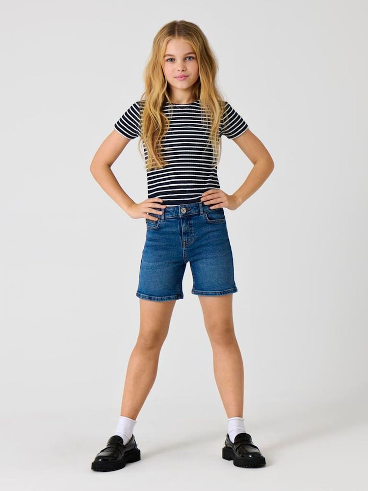 ONLY KIDS Blue Stretch Denim Shorts - Image 1 of 4