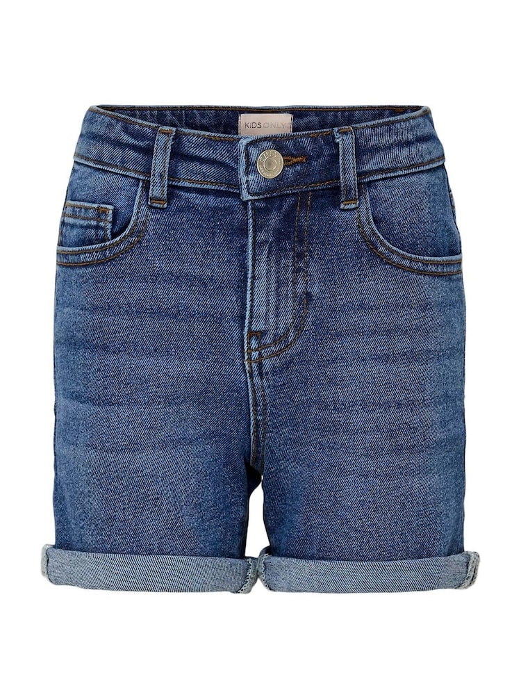 ONLY KIDS Blue Stretch Denim Shorts - Image 2 of 4 ONLY KIDS Blue Stretch Denim Shorts - Image 2 of 4