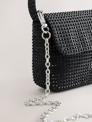 Black Mini Sparkle Embellished Bag - Image 10 of 11