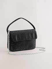 Black Mini Sparkle Embellished Bag - Image 7 of 11