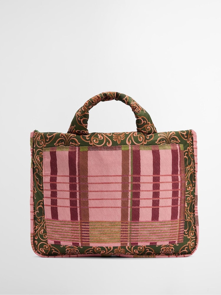 Barbour x Farm Rio Pink Maria Clara Tote Bag - Image 2 of 8 Barbour x Farm Rio Pink Maria Clara Tote Bag - Image 2 of 8