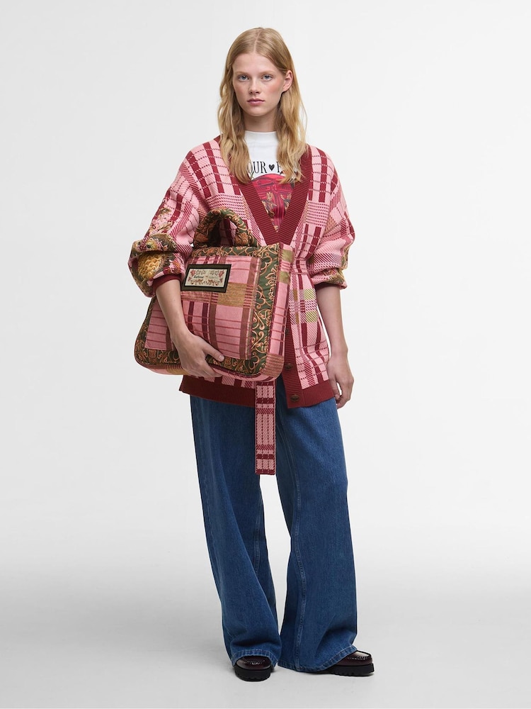 Barbour x Farm Rio Pink Maria Clara Tote Bag - Image 8 of 8 Barbour x Farm Rio Pink Maria Clara Tote Bag - Image 8 of 8