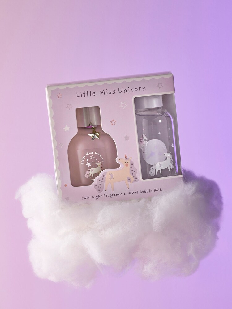 Little Miss Unicorn 50ml Light Fragrance and Bubble Bath Set - Image 1 of 3 Little Miss Unicorn 50ml Light Fragrance and Bubble Bath Set - Image 1 of 3