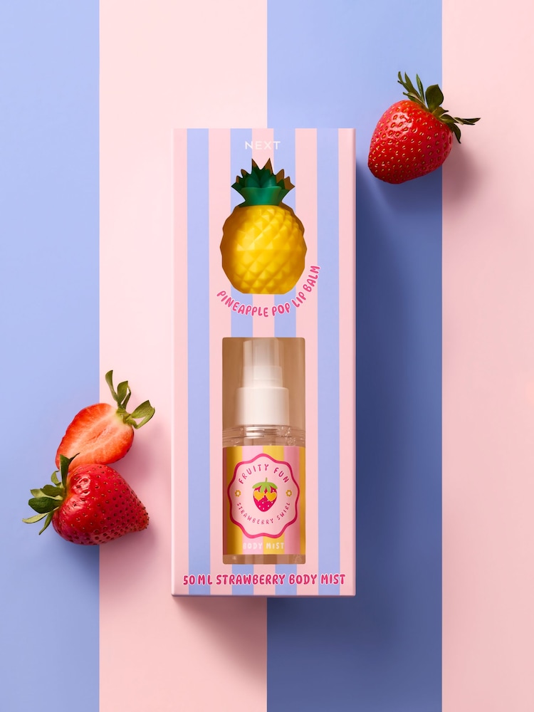 Girls Fruity Fun Lip Balm and 50ml Body Mist Set - Image 1 of 2 Girls Fruity Fun Lip Balm and 50ml Body Mist Set - Image 1 of 2