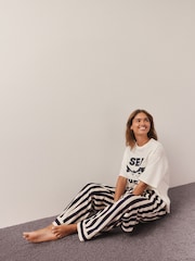 Navy Stripe Fish Jersey Short Sleeve Pyjamas - Image 6 of 9