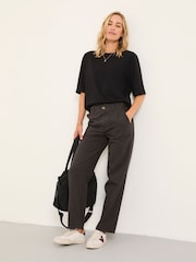 FatFace Fynley Charcoal Grey Tapered Trouser - Image 3 of 6