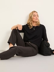 FatFace Fynley Charcoal Grey Tapered Trouser - Image 4 of 6
