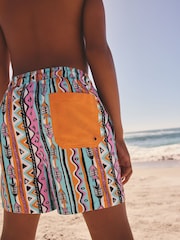 Multicoloured Aztec Printed Swim Shorts (3-16yrs) - Image 3 of 8