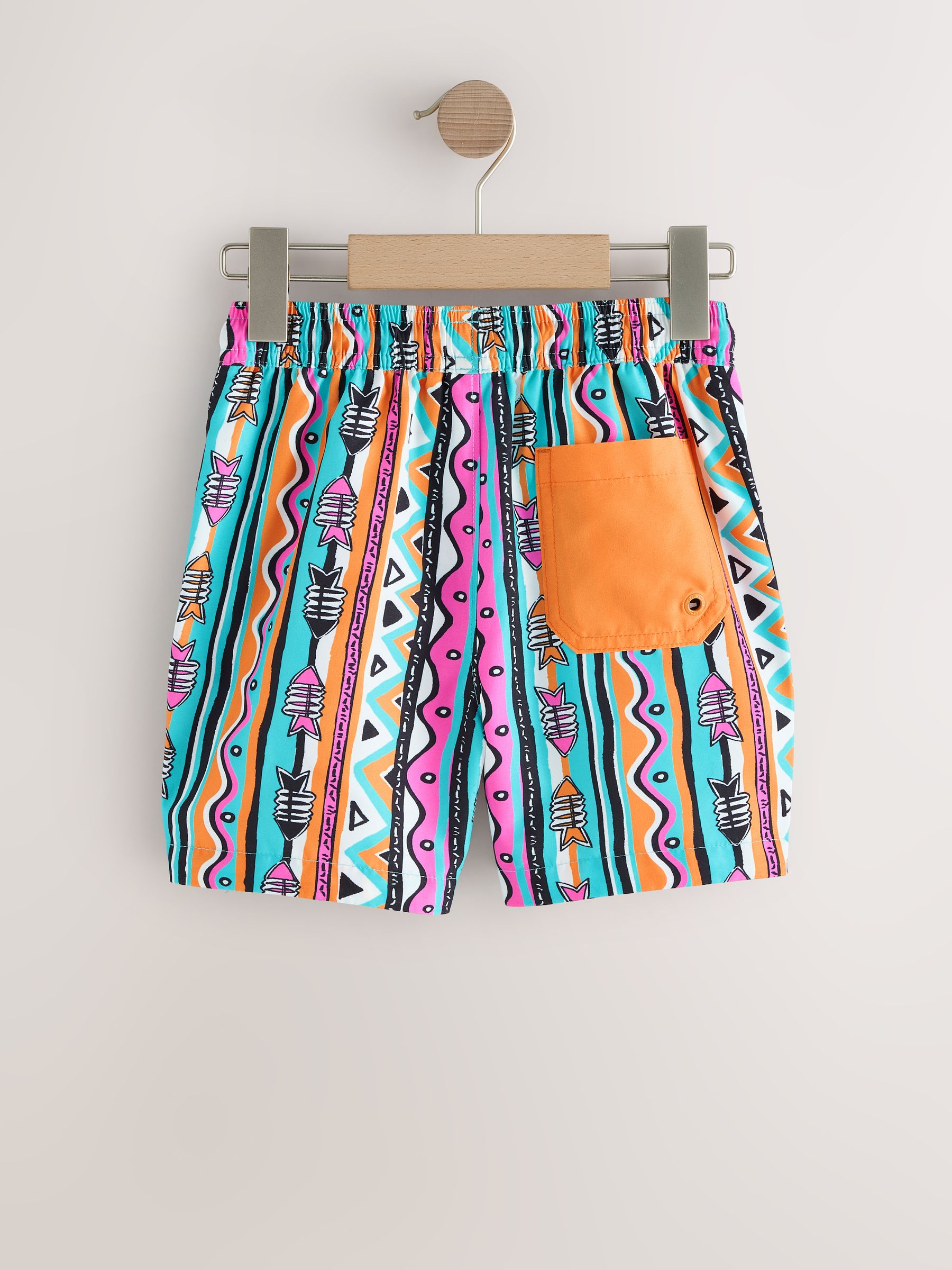Buy Multicoloured Aztec Printed Swim Shorts (3-16yrs) from the
