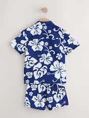 Navy Hawaiian Print - Swim Shorts and Shirt Set (3-16yrs) - Bild 6 von 8