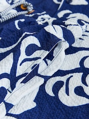 Navy Hawaiian Print - Swim Shorts and Shirt Set (3-16yrs) - Bild 7 von 8