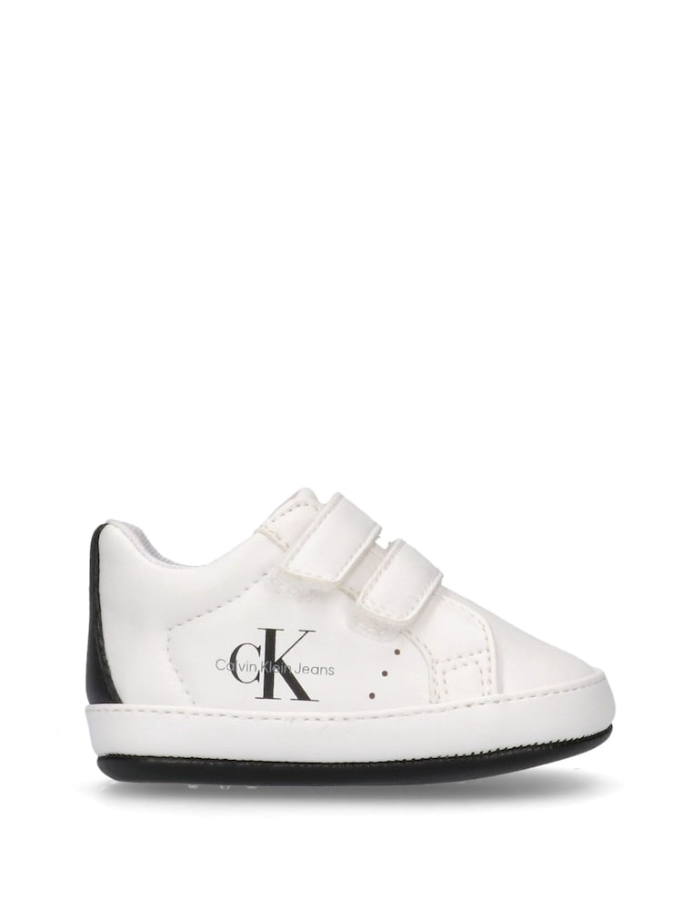 Calvin Klein White Baby Velcro Trainers - Image 1 of 4