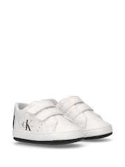 Calvin Klein White Baby Velcro Trainers - Image 2 of 4