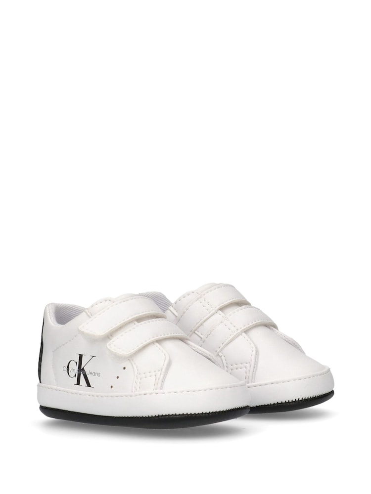 Calvin Klein White Touch Fasten Trainers - Image 2 of 4 Calvin Klein White Touch Fasten Trainers - Image 2 of 4