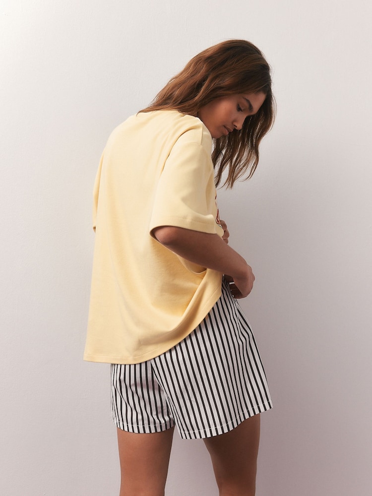 Yellow Stripe Short Set Pyjamas - Image 2 of 10