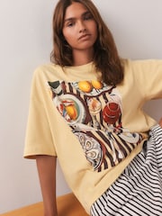 Yellow Stripe Short Set Pyjamas - Image 4 of 10