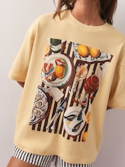 Yellow Stripe Short Set Pyjamas - Image 5 of 10