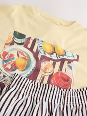 Yellow Stripe Short Set Pyjamas - Image 8 of 10