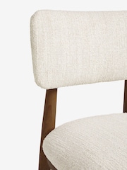 Set of 2 Smart Boucle Oyster Wrenley Dark Wood Leg Dining Chairs - Image 8 of 9