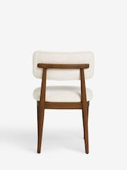 Set of 2 Smart Boucle Oyster Wrenley Dark Wood Leg Dining Chairs - Image 9 of 9