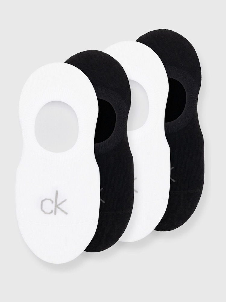 Calvin Klein Womens Invisible Footie Socks 4 Pack - Изображение 1 из 2