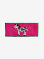 Pink Zebra Runner Bath 100% Cotton Bath Mat - Image 1 of 3