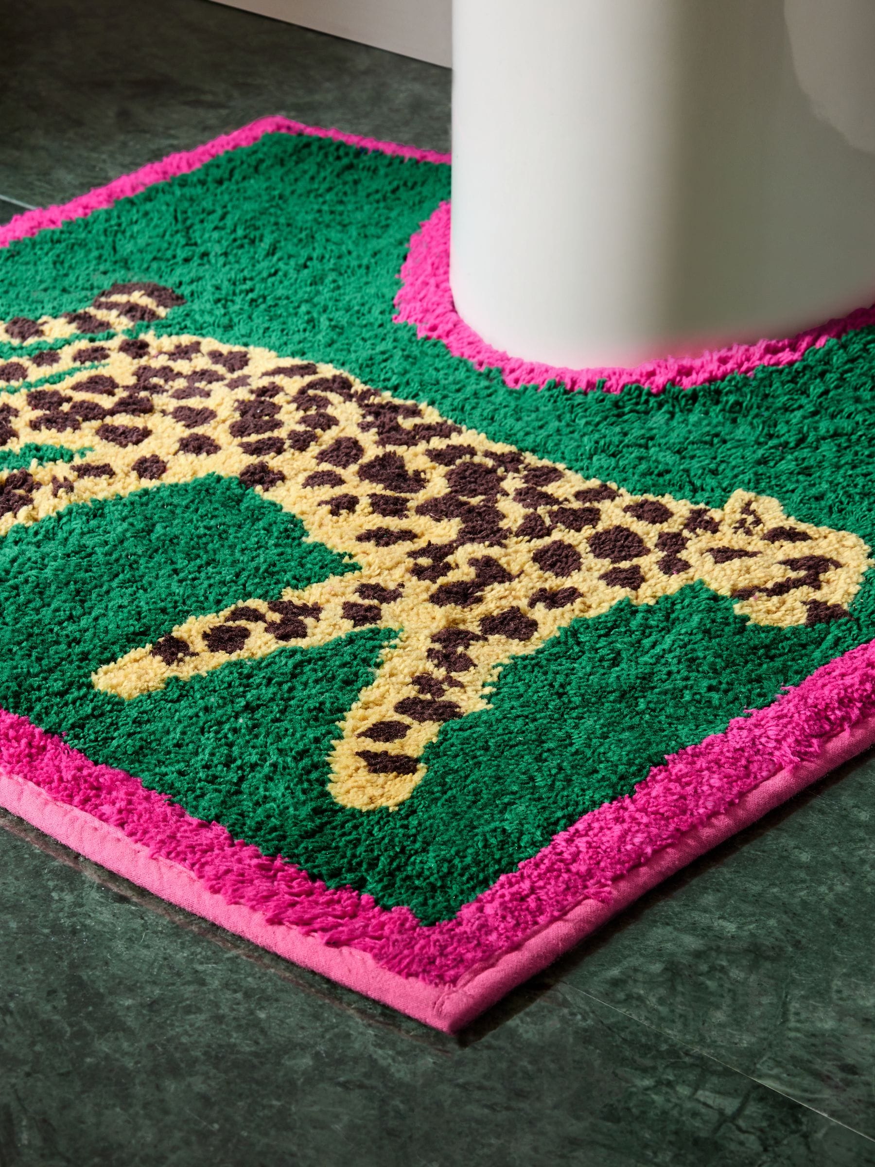 Buy Green Cheetah Animal Print Pedestal Mat from the Next UK