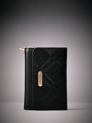 Barbour Black rosa deboss leather french purse - Image 1 of 3