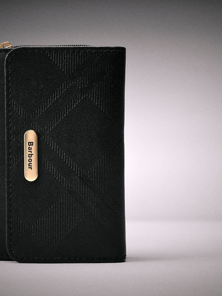 Barbour Black rosa deboss leather french purse - Image 2 of 3