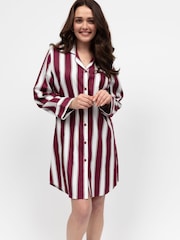 Cyberjammies Red Long Sleeve Woven Nightshirt - Image 1 of 4