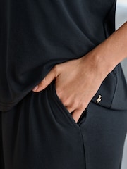 B by Ted Baker Modal Lace Trim Black Pyjamas Set - Image 5 of 8