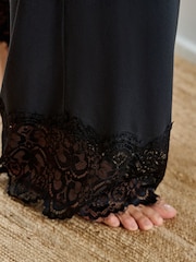 B by Ted Baker Modal Lace Trim Black Pyjamas Set - Image 6 of 8