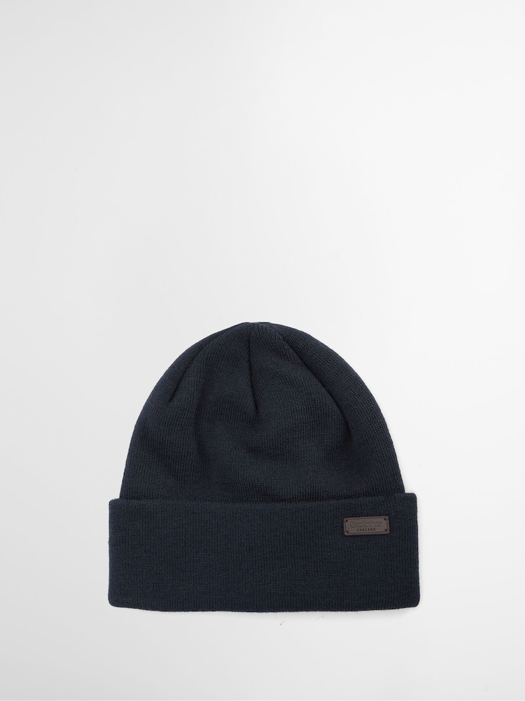 Barbour® Navy Carlton Beanie Hat - Image 1 of 3