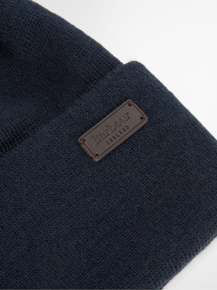 Barbour® Navy Carlton Beanie Hat - Image 3 of 3