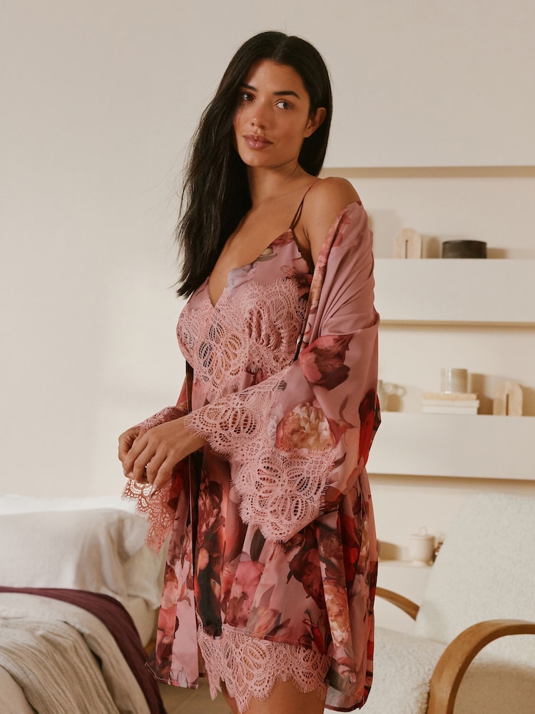 B by Ted Baker Pink Satin Robe - Image 1 of 10
