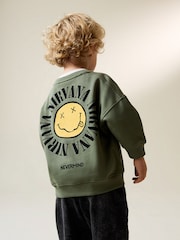 Khaki Green Nirvana Printed Sweatshirt (3mths-8yrs) - Image 1 of 4