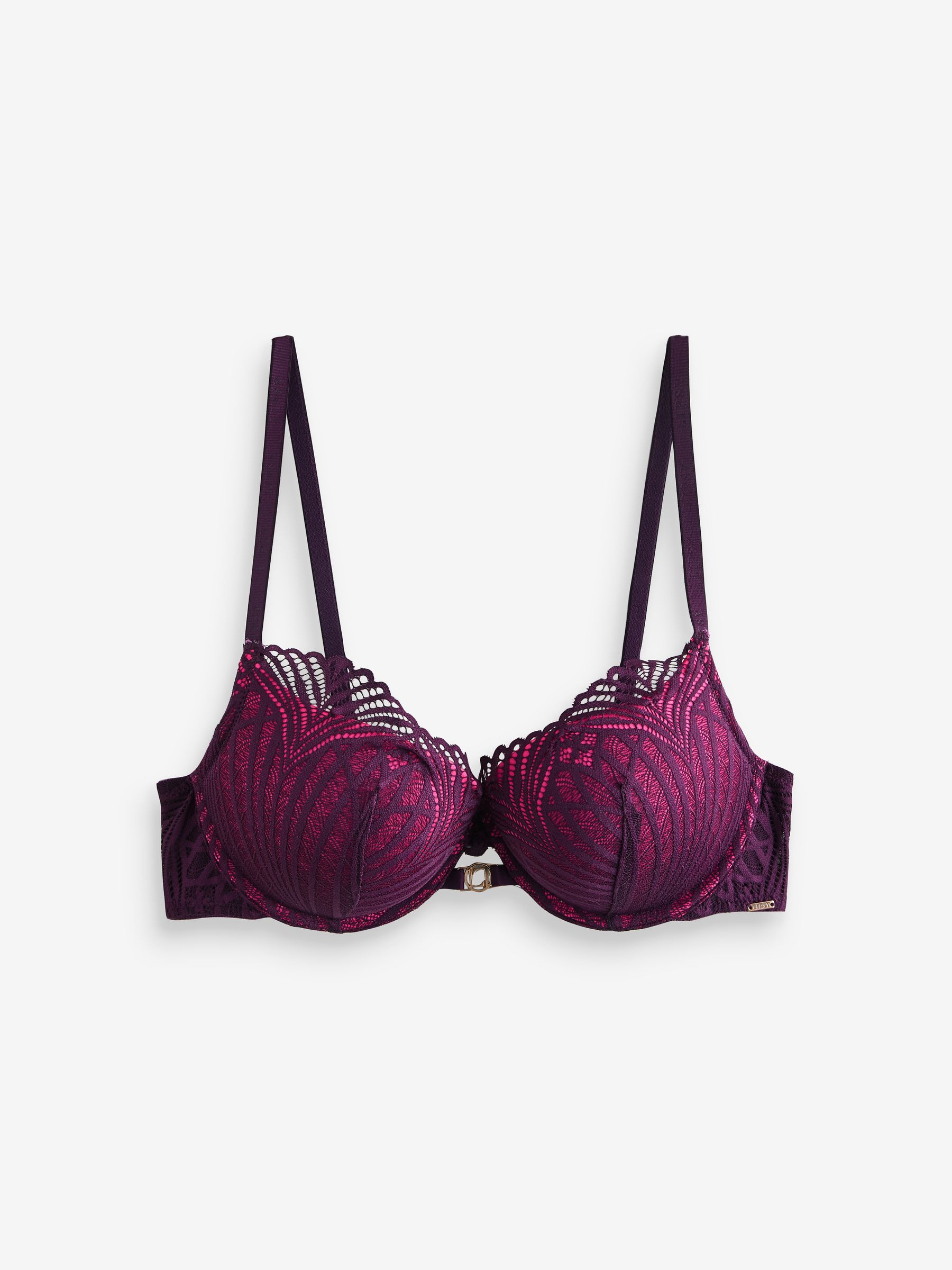 Buy Lipsy Pink/Purple Geo Lace Triple Boost Bra from Next USA