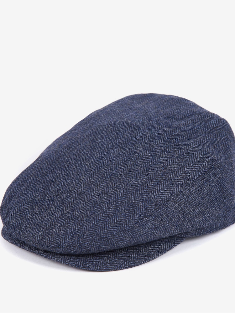 Barbour® Navy Barlow Flat Cap - Image 2 of 4