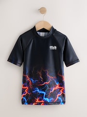 Black Lightening Bolt Short Sleeve Rash Vest (1.5-16yrs) - Image 5 of 8