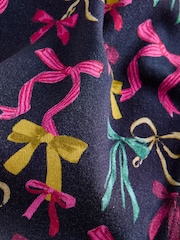 Navy Bow Print Print Shirt Dress (3mths-8yrs) - Image 3 of 4