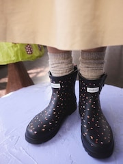 Cath Kidston Black Folding Star Ditsy Wellington Boots - Image 1 of 4