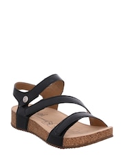 Josef Seibel Tonga 25 Triple Strap Black Sandals - Image 2 of 3