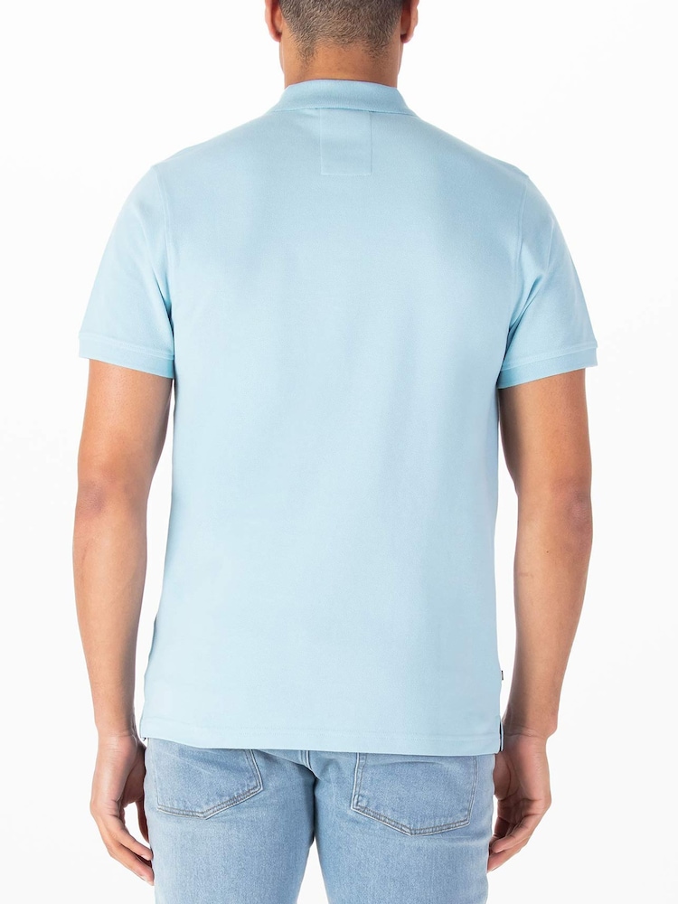 Luke 1977 Blue Williams 100% Cotton Polo Shirt - Image 2 of 6