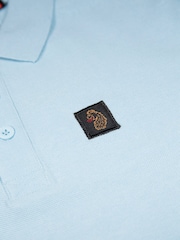 Luke 1977 Blue Williams 100% Cotton Polo Shirt - Image 6 of 6
